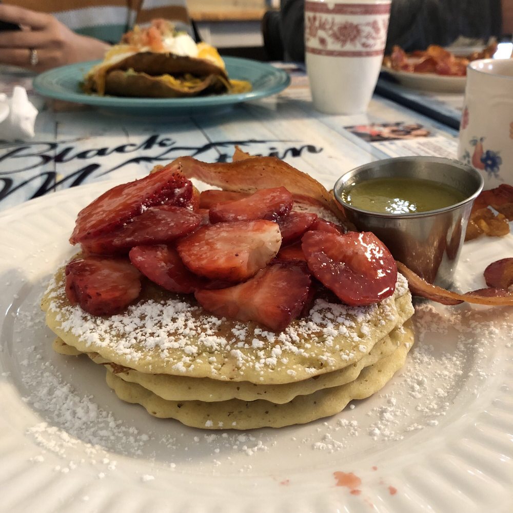 Louise's Kitchen - Amazing fluffy pancakes with lots of strawberries! - Breakfast & Brunch Near Me - Black Mountain, North Carolina Louise's Kitchen - Amazing fluffy pancakes with lots of strawberries! - Breakfast & Brunch Near Me - Black Mountain, North Carolina