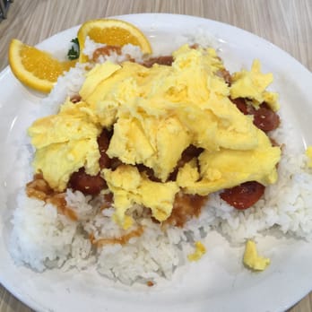 Stacks Pancake House - Loco moco -Choose your egg style: scramble or sunny side up -Choice of meat: Portuguese sausage, spam, or hamburger patty -Rice -Gravy - Breakfast & Brunch Near Me - Irvine, California Stacks Pancake House - Loco moco -Choose your egg style: scramble or sunny side up -Choice of meat: Portuguese sausage, spam, or hamburger patty -Rice -Gravy - Breakfast & Brunch Near Me - Irvine, California