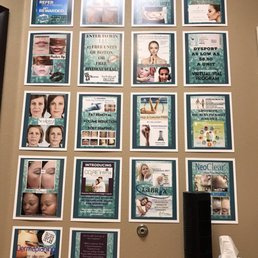 Wall in one of the rooms of some of the many services they offer. Wall in one of the rooms of some of the many services they offer.