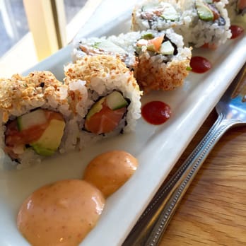 Lucky Robot Restaurant - Crunchy atomic salmon roll - Sushi Bars Near Me - Austin, Texas Lucky Robot Restaurant - Crunchy atomic salmon roll - Sushi Bars Near Me - Austin, Texas