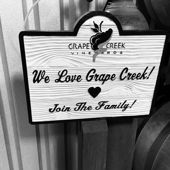 Grape Creek Vineyard - Sign in the barrel room - Wineries Near Me - Fredericksburg, Texas Grape Creek Vineyard - Sign in the barrel room - Wineries Near Me - Fredericksburg, Texas