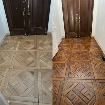 JACE Hardwood Flooring - Refinished and hand scraped white oak parquet - Flooring Near Me - Costa Mesa, California JACE Hardwood Flooring - Refinished and hand scraped white oak parquet - Flooring Near Me - Costa Mesa, California
