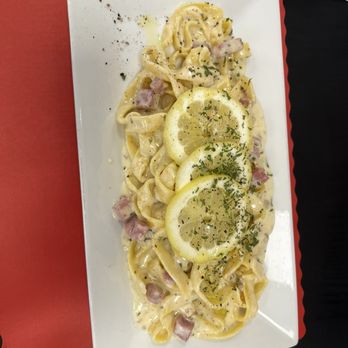 ARTIPASTA - Tagliatelle lemon with Ham - Italian Near Me - Austin, Texas