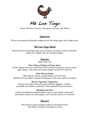 Menu photo 4 Me Lon Togo Rockland, ME Menu photo 4 Me Lon Togo Rockland, ME