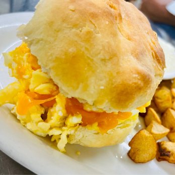 The Bowman House Southern Kitchen - a biscuit sandwich with eggs and cheese - American Near Me - Bowman, Georgia The Bowman House Southern Kitchen - a biscuit sandwich with eggs and cheese - American Near Me - Bowman, Georgia