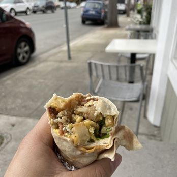 Sabor Latino 17 - Breakfast bacon Burrito ( bacon was CRISPY)! - Mexican Near Me - Pinole, California