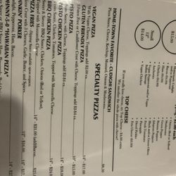 Congress Pizza - Menu