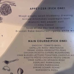Lunch menu Lunch menu