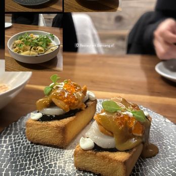 Bansang - uni scallop toast - Korean Near Me - San Francisco, California Bansang - uni scallop toast - Korean Near Me - San Francisco, California