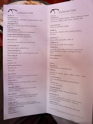 Menu photo 2 Corkscrew Cafe Carmel Valley, CA
