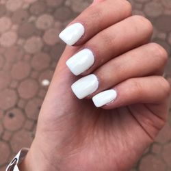 Top Nails II - Look at this horrible job! Like can you clean around my nail if you miss it? Cuticles look so ugly too!
