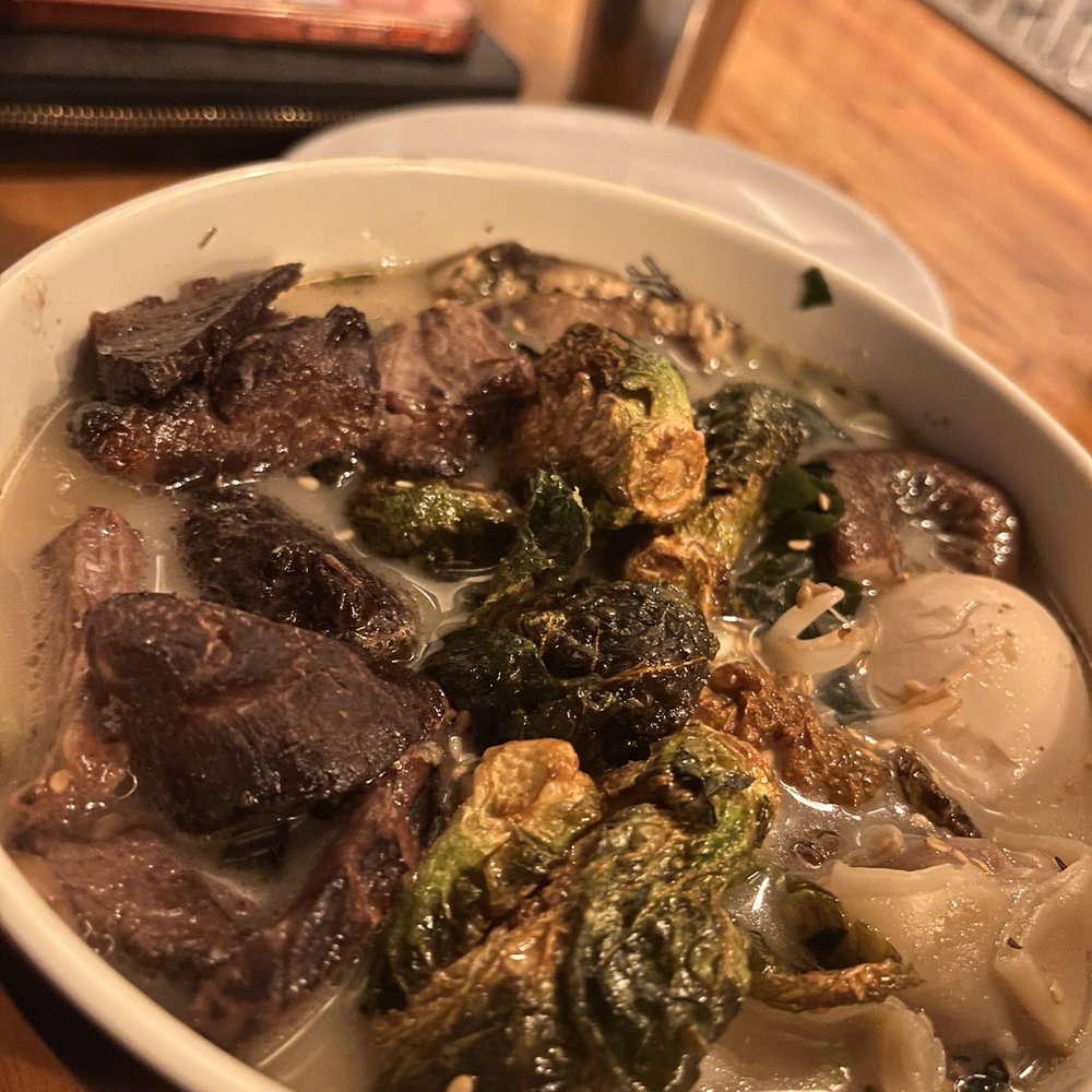 Underbelly - Belly of the Beast Ramen with spinach noodles - Ramen Near Me - San Diego, California