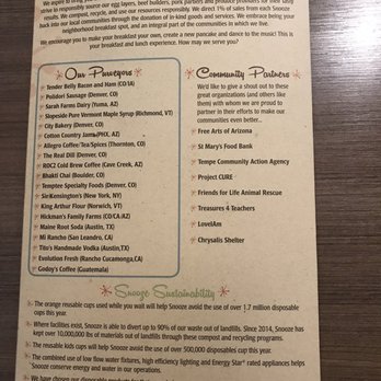 Snooze, an A.M. Eatery - Menu - Breakfast & Brunch Near Me - Phoenix, Arizona