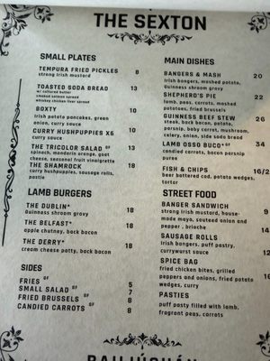 Menu photo 3 The Sexton Pub and Provisions Savannah, GA