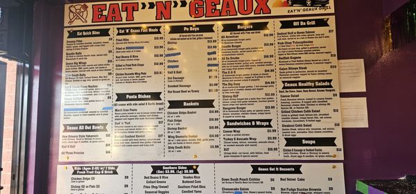 Menu photo 1 Eat ‘N Geaux Grill Baton Rouge, LA