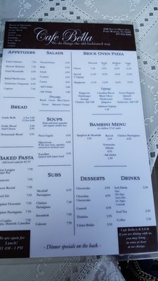 Menu photo 5 Cafe Bella Fort Worth, TX