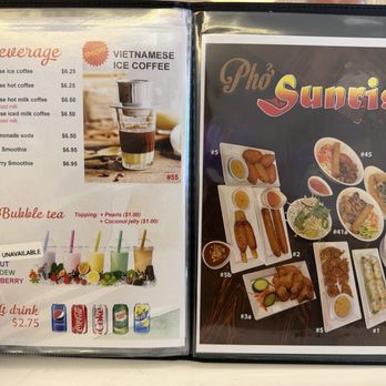 Pho Sunrise - Menu July 2026 - Vietnamese Near Me - Surrey, British Columbia