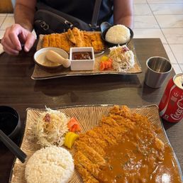 Original Katsu and Japanese Katsu on top Original Katsu and Japanese Katsu on top