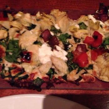 Seasons 52 - Artichoke and goat cheese flat bread. - New American Near Me - Jacksonville, Florida
