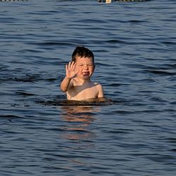 Fish Lake Beach Camping Resort - If you ever want to see what a picture of a happy child is, here it is