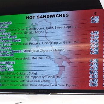 Tommy's Subs - Menu board - Sandwiches Near Me - Jim Thorpe, Pennsylvania