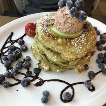 Cafe Mosaics - Matcha pancakes - Vegetarian Near Me - Edmonton, Alberta