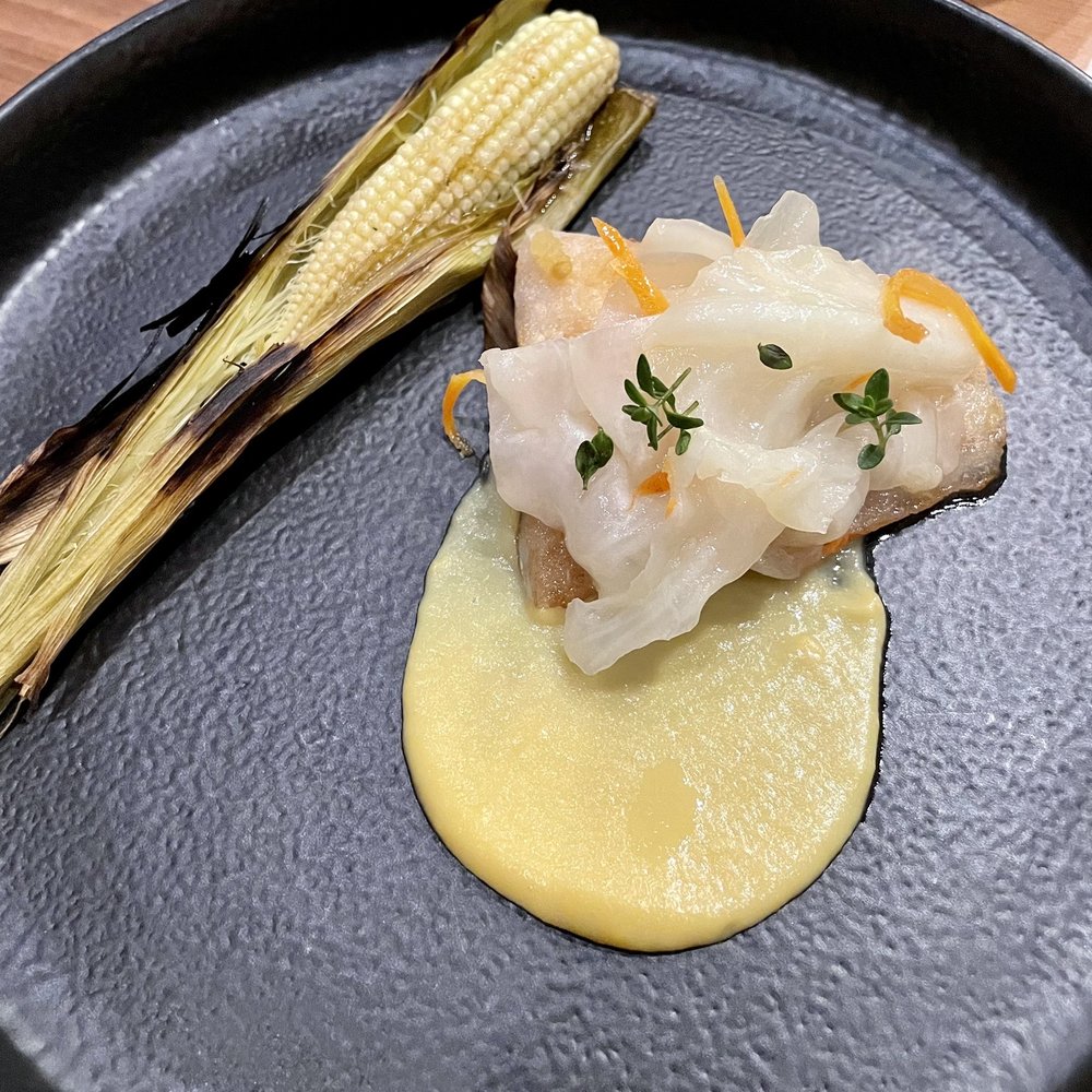 Demi - Fluke with baby corn and cabbage - French Near Me - Minneapolis, Minnesota Demi - Fluke with baby corn and cabbage - French Near Me - Minneapolis, Minnesota