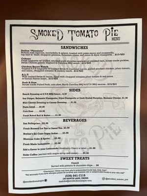Menu photo 3 Smoked Tomato Pie Yreka, CA
