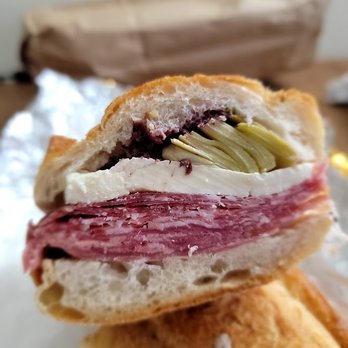 The Hugh - Alidoro Pinocchio (inside) with artichokes instead of roasted peppers. Salty but tasty. - Food Court Near Me - New York, New York The Hugh - Alidoro Pinocchio (inside) with artichokes instead of roasted peppers. Salty but tasty. - Food Court Near Me - New York, New York