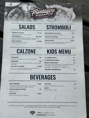 Menu photo 5 Frontager's Pizza Pacific Beach, WA