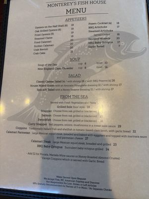 Menu photo 4 Monterey's Fish House Monterey, CA Menu photo 4 Monterey's Fish House Monterey, CA