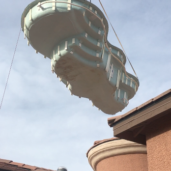 Renaissance Ceramic Pools & Spas - Crane over the house took less than 25 minutes! - Hot Tub & Pool Near Me - Henderson, Nevada Renaissance Ceramic Pools & Spas - Crane over the house took less than 25 minutes! - Hot Tub & Pool Near Me - Henderson, Nevada