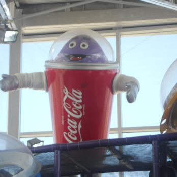 McDonald's - Grimace in a Coca Cola space suit - Fast Food Near Me - Roswell, New Mexico