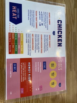 Menu photo 4 Howdy Hot Chicken Sugar Land, TX