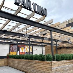 Went in from parking lot at the back where Al fresco dining would be available in the warmer months.