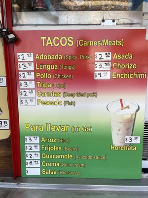 Menu photo 2 Taqueria Mi Pueblito Seattle, WA
