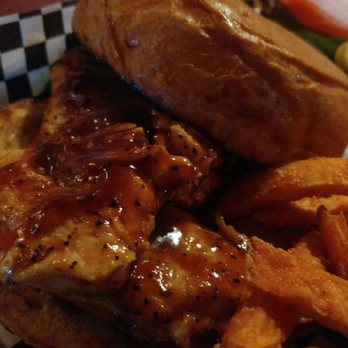 357 Reloaded - Grilled chicken sandwich. You can choose any of the wing sauces .. This time, we got teriyaki. - Burgers Near Me - Clifton, Colorado