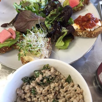 Cafe Santosha - Toast 3 ways and an amazing farrow salad! - New American Near Me - Trexlertown, Pennsylvania