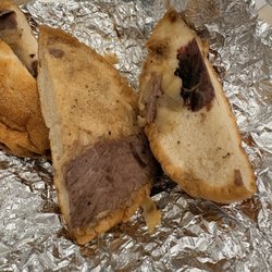 Old Original Nicks Roast Beef - This sandwich , I can't believe they thought it was ok to send. There are 2 scraps of meat .