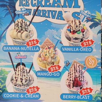 S7 Icy Bubble - Rolled ice cream menu (as of 8/2025) - Bubble Tea Near Me - Mililani, Hawaii