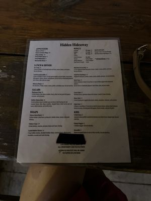 Menu photo 8 Hidden Hideaway Bar & Grill Fredericksburg, TX