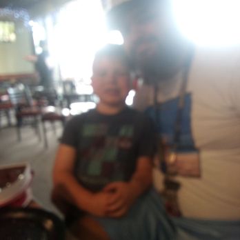 Round Table Pizza - My five year old and daddy - Pizza Near Me - Angels Camp, California