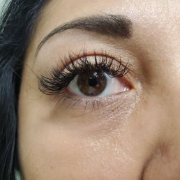 No lashes going to the corner of my eye. My real lashes are gone.