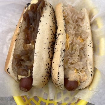 The Salty Seagull - French Connection (left) The Midtown (right) - Hot Dogs Near Me - Beverly, Massachusetts