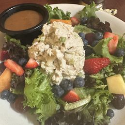 Chicken Salad over Greens-very good