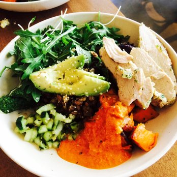 Flower Child - Mother Earth Bowl with Grilled Chicken - Salad Near Me - Austin, Texas