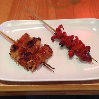 GoBistro - Bacon enoki and baby octopus yakitori. - Sushi Bars Near Me - Hollywood, Florida