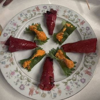 The Kitchen Restaurant - Pi Quito peppers stuffed with rabbit And spicy steelhead in leaf - New American Near Me - Sacramento, California The Kitchen Restaurant - Pi Quito peppers stuffed with rabbit And spicy steelhead in leaf - New American Near Me - Sacramento, California