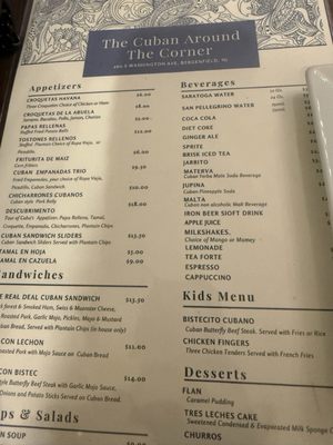 Menu photo 3 The Cuban Around The Corner Bergenfield, NJ