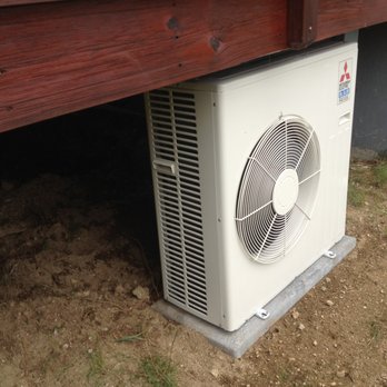 Lakes Region Heating and Air Conditioning - Mitsubishi ductless unit install under a deck - Heating & Air Conditioning/HVAC Near Me - Loudon, New Hampshire Lakes Region Heating and Air Conditioning - Mitsubishi ductless unit install under a deck - Heating & Air Conditioning/HVAC Near Me - Loudon, New Hampshire